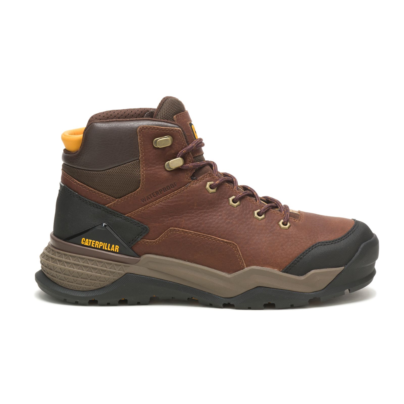 Caterpillar Provoke Mid Waterproof Philippines - Mens Work Boots - Brown 07329VDNC